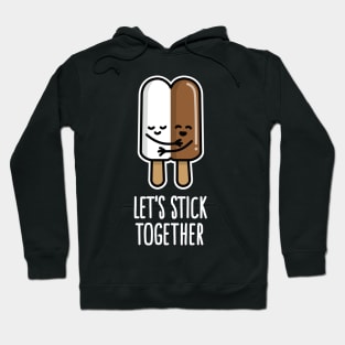 Let's stick together interracial couple popsicle mixed marriage Hoodie